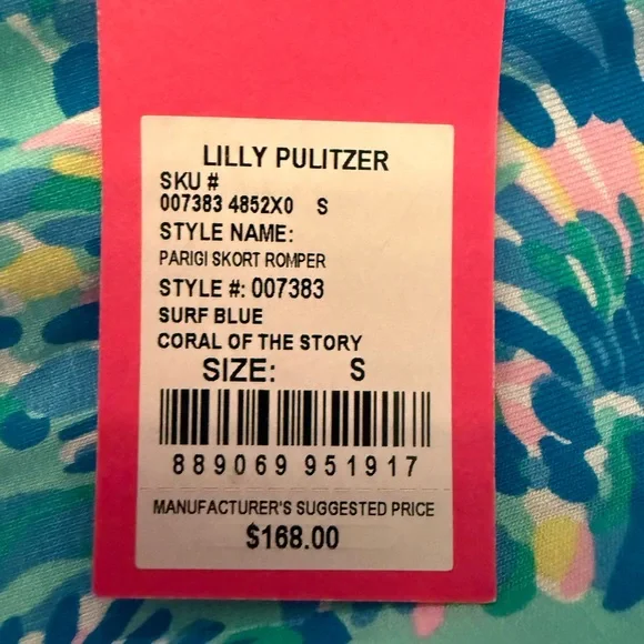 Lilly Pulitzer Parigi Skort Romper BNWT S - Picture 2 of 7